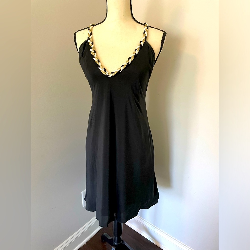 Lovely Ella Luna black silk lined dress. Purchased at boutique in St Barts.